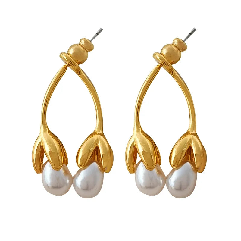 Pearl Flower Earings