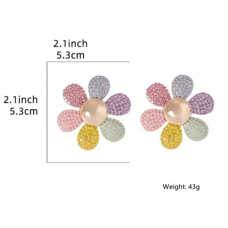 Crystal floral Studs