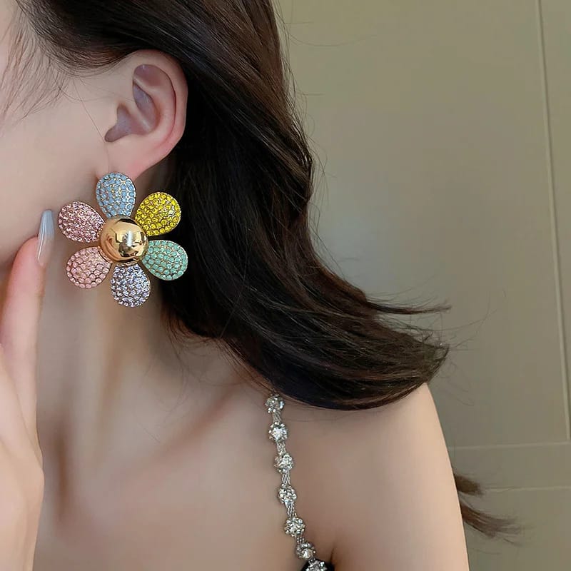 Crystal floral Studs