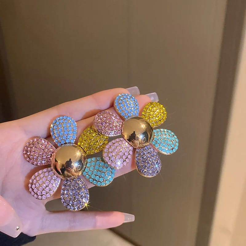 Crystal floral Studs