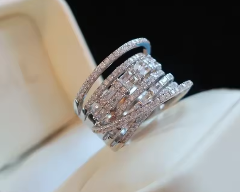 Crystal Cubic Zirconia Rings