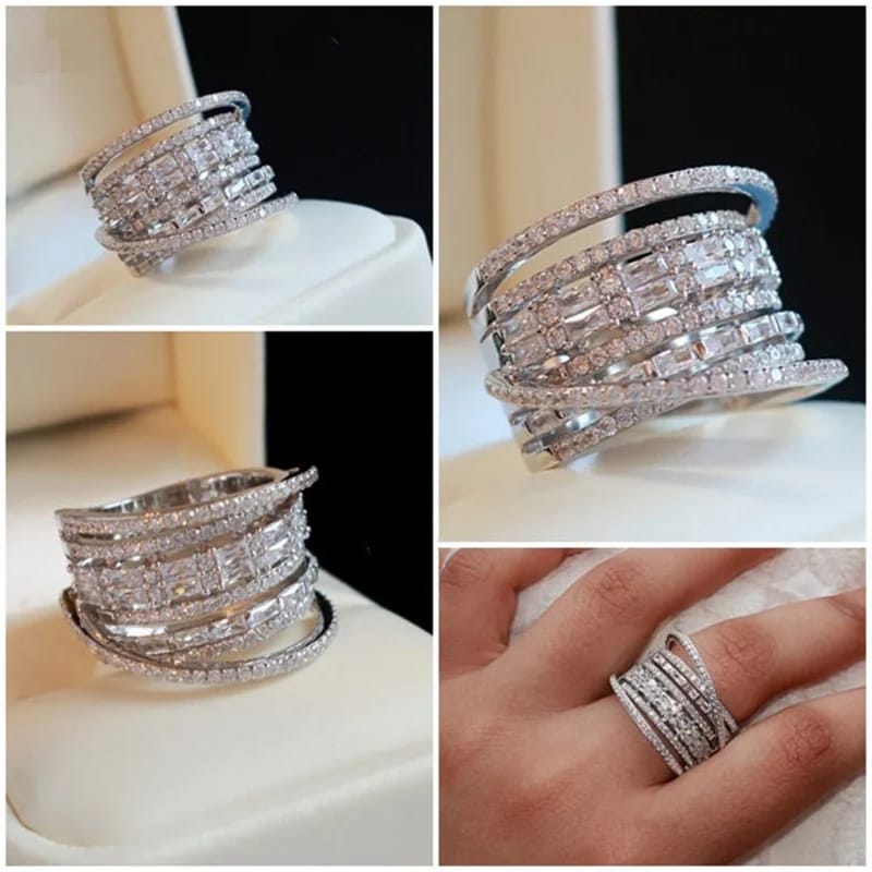 Crystal Cubic Zirconia Rings
