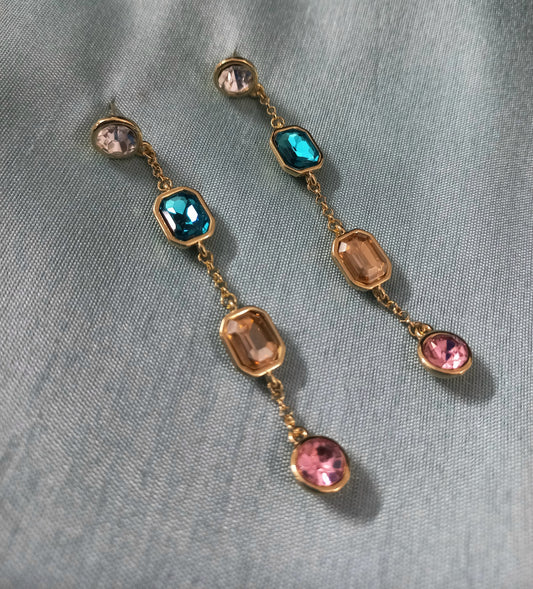 Retro Crystal Dangles