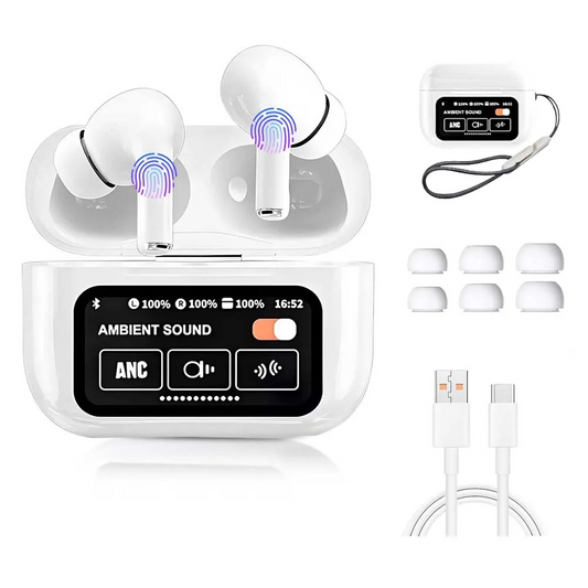 A9 Pro 2 Earbuds with LCD Tablet Airpods pro 2 with LCD touchscreen display bluetooth 5.4