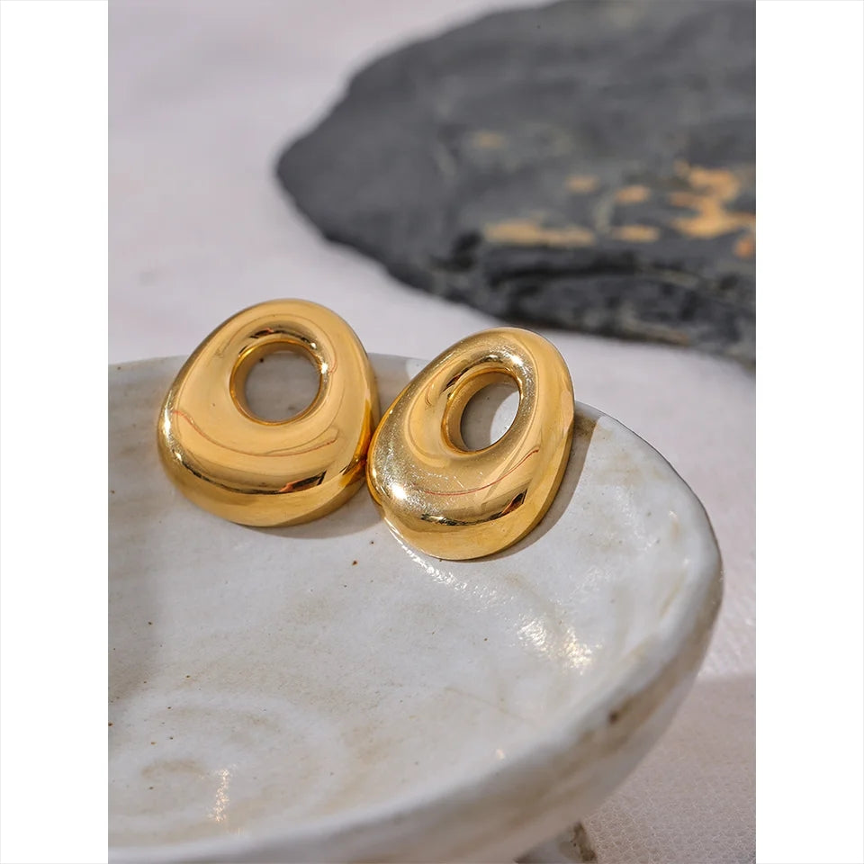 Hollow Gold Studs