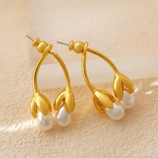 Pearl Flower Earings