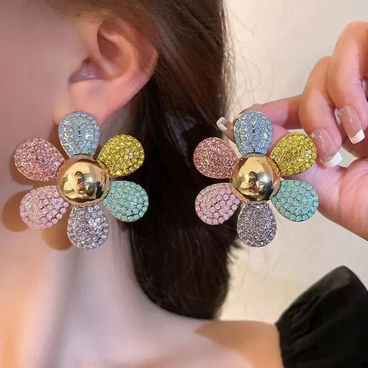 Crystal floral Studs