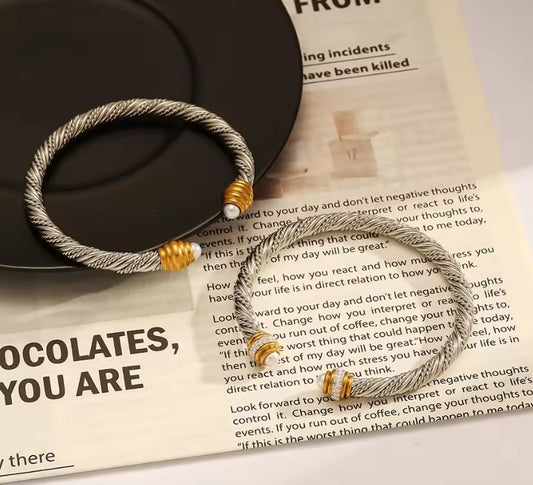 MsKyra Stainless Steel Bracelet Plated 18k Gold Color